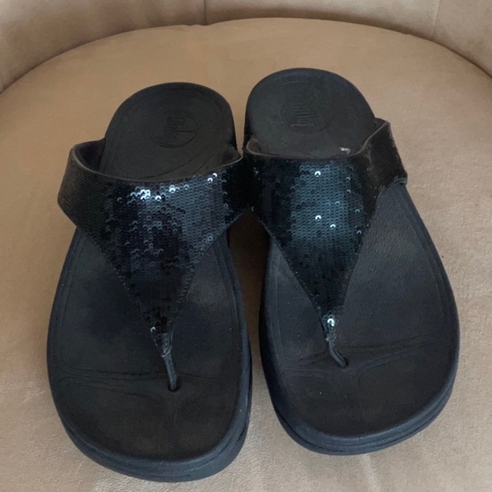 FITFLOP Sequin wobble board sandal, 10